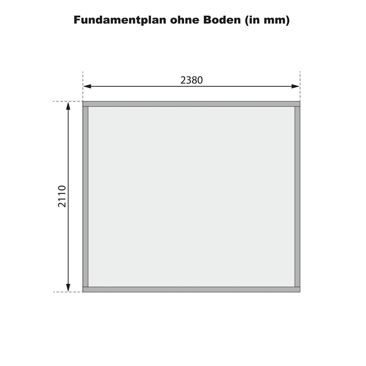 Karibu Gartenhaus Tony 2 natur B/H/T: ca. 242x220x214 cm