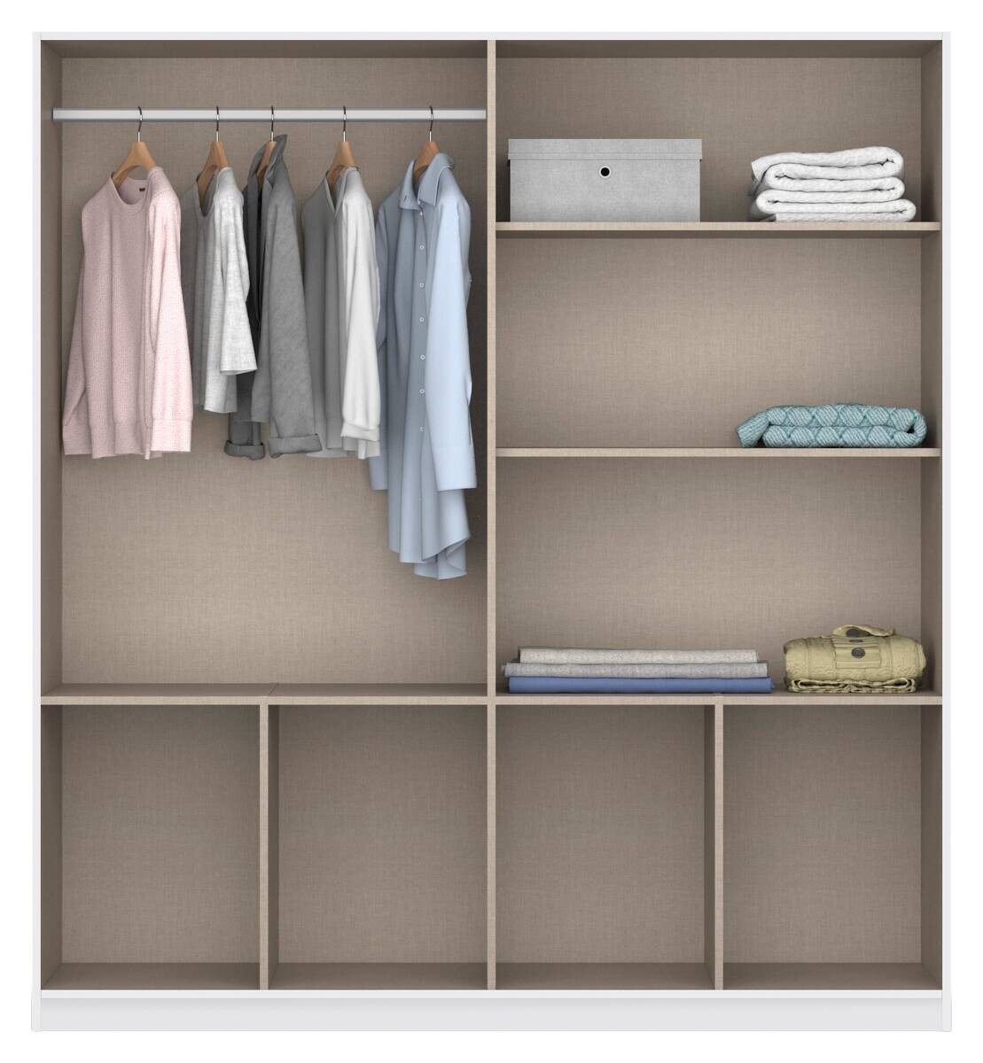 Kleiderschrank Celle weiß B/H/T: ca. 181x197x54 cm