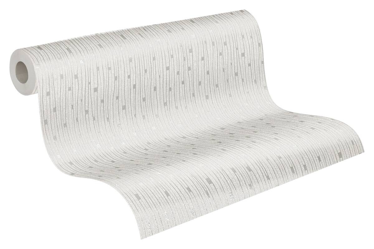 A.S.Creation Vliestapete creme grau silber B/H/D: ca. 53x1005x8,2 cm