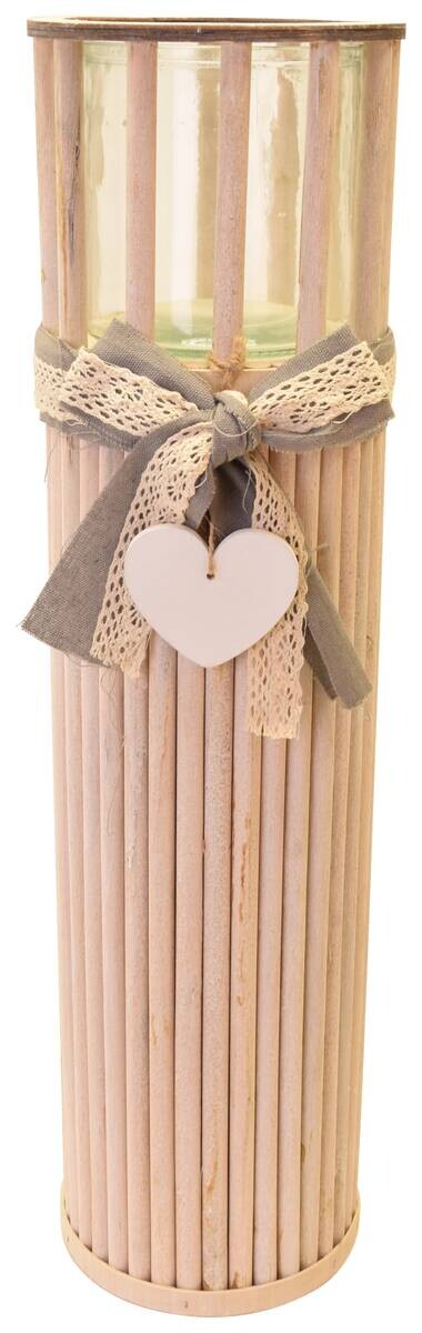 Windlicht natur Bambus H/D: ca. 58x15 cm