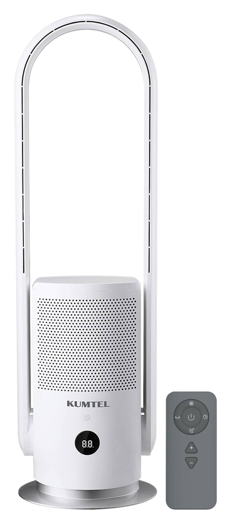 Opviq - Kumtel Standventilator weiß Kunststoff B/H/L: ca. 23,5x80x23,5 cm