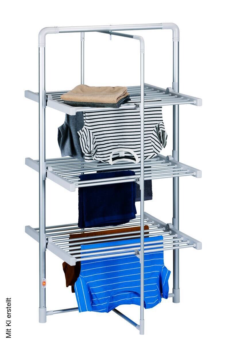 Dirt Devil Elektrischer Wäscheständer silber Aluminium B/H/L: ca. 68x144x73 cm