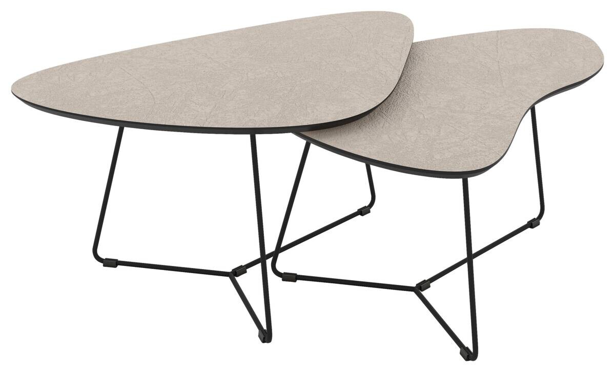 Hela Couchtisch Pisa hellbraun Metall Holzwerkstoff B/H/T: ca. 87x43x59 cm