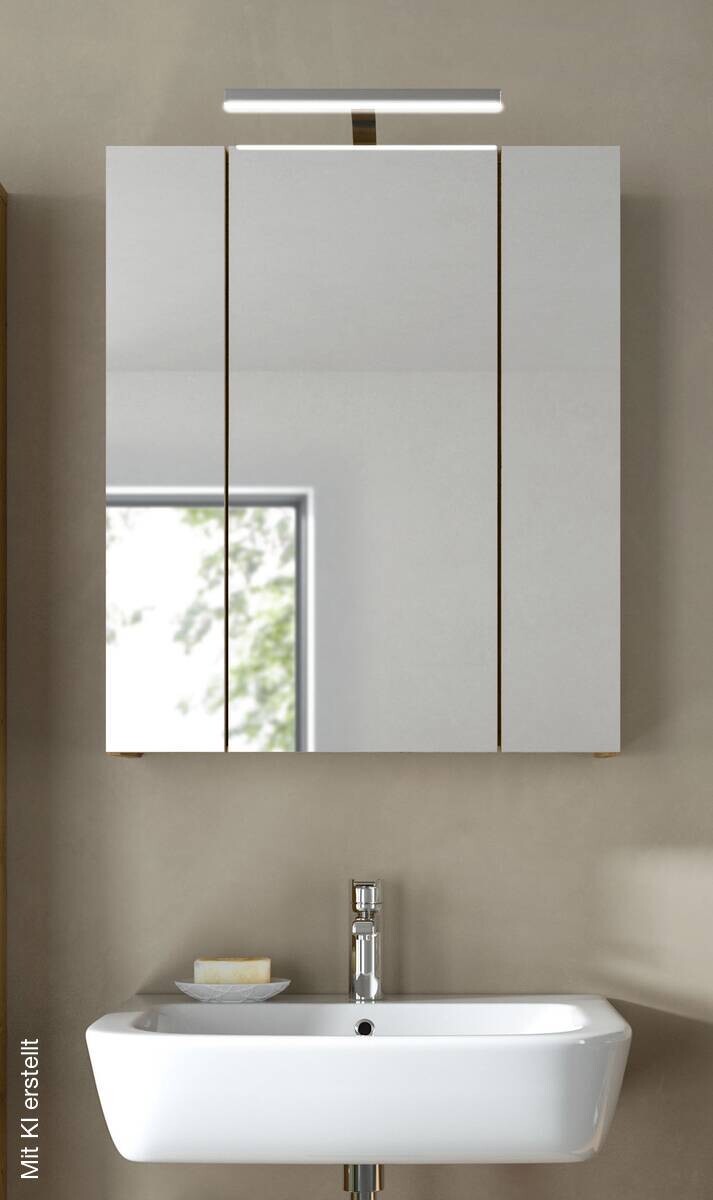 Spiegelschrank Ice Artisan Oak Nachbildung B/H/T: ca. 60x70x18 cm