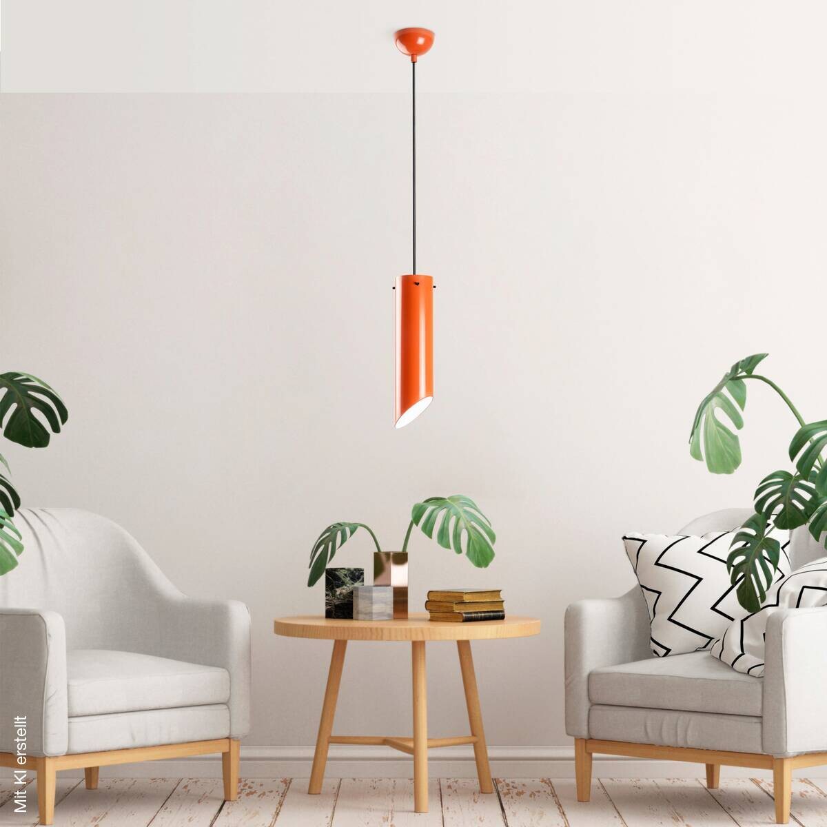 Opviq Pendelleuchte orange B/H/T: ca. 8x114x8 cm E27 1 Brennstellen