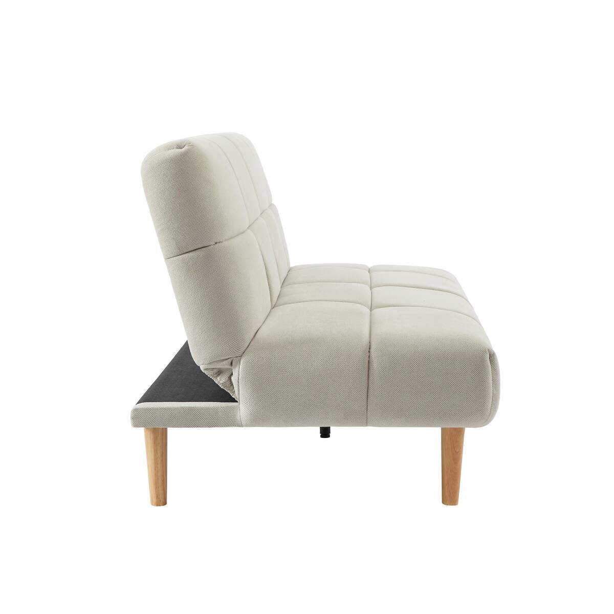 Schlafsofa beige Polyester B/H/T: ca. 190x90x91 cm