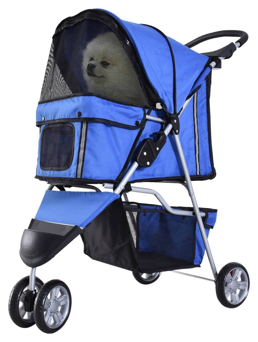 PawHut Hunde-Zubehör blau Nylon B/H/L: ca. 45x75x97 cm