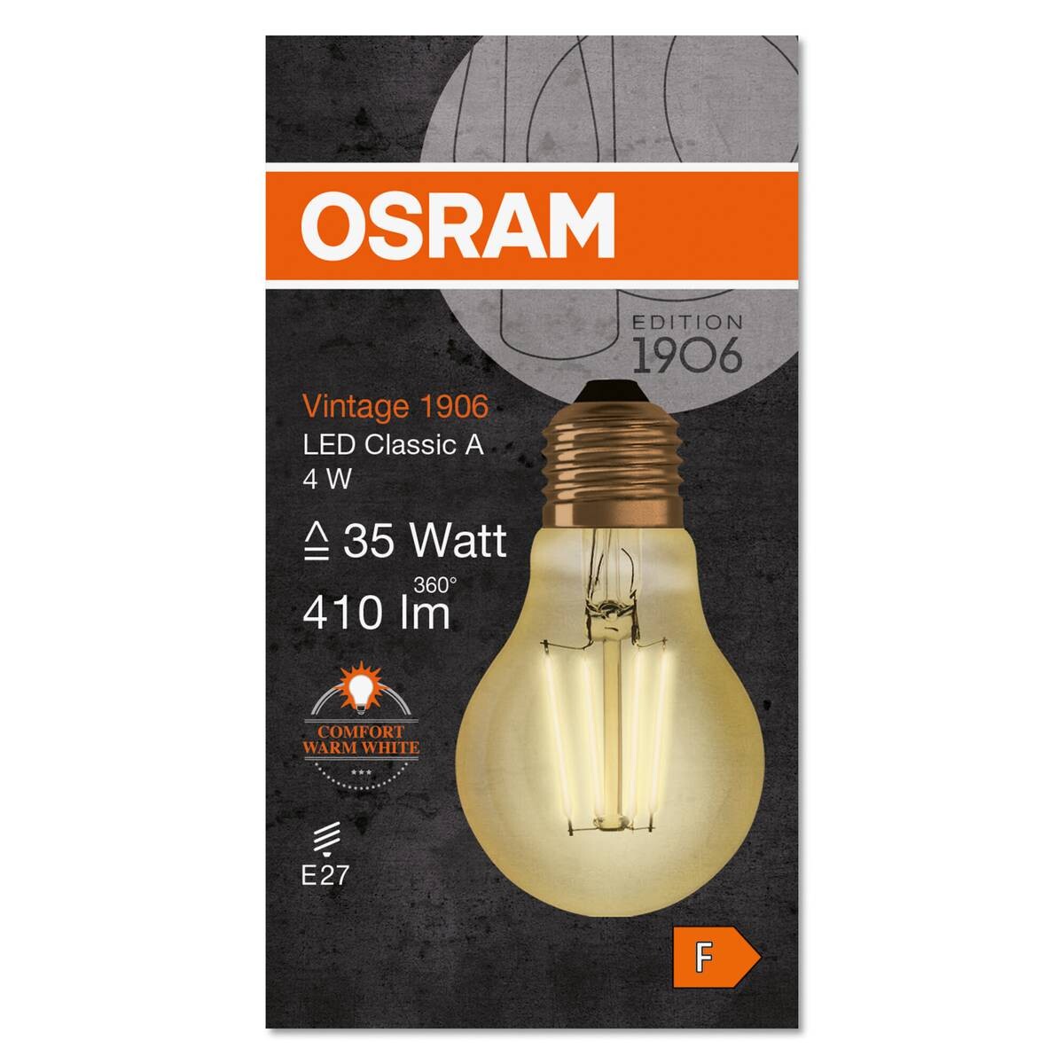 OSRAM LED-Leuchtmittel Filamentlampe Vintage 1906 AC32390 E27