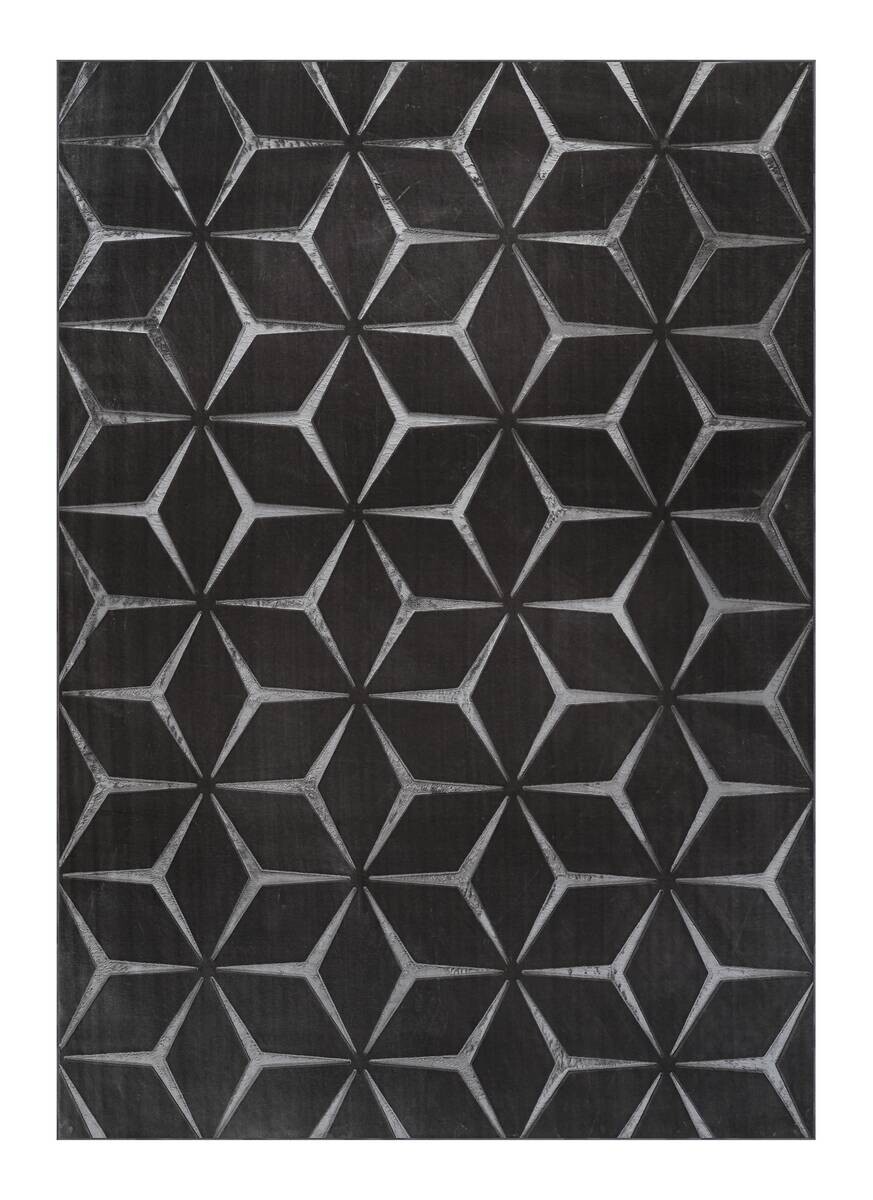 Kayoom Teppich Calma 225 anthrazit B/L: ca. 120x160 cm