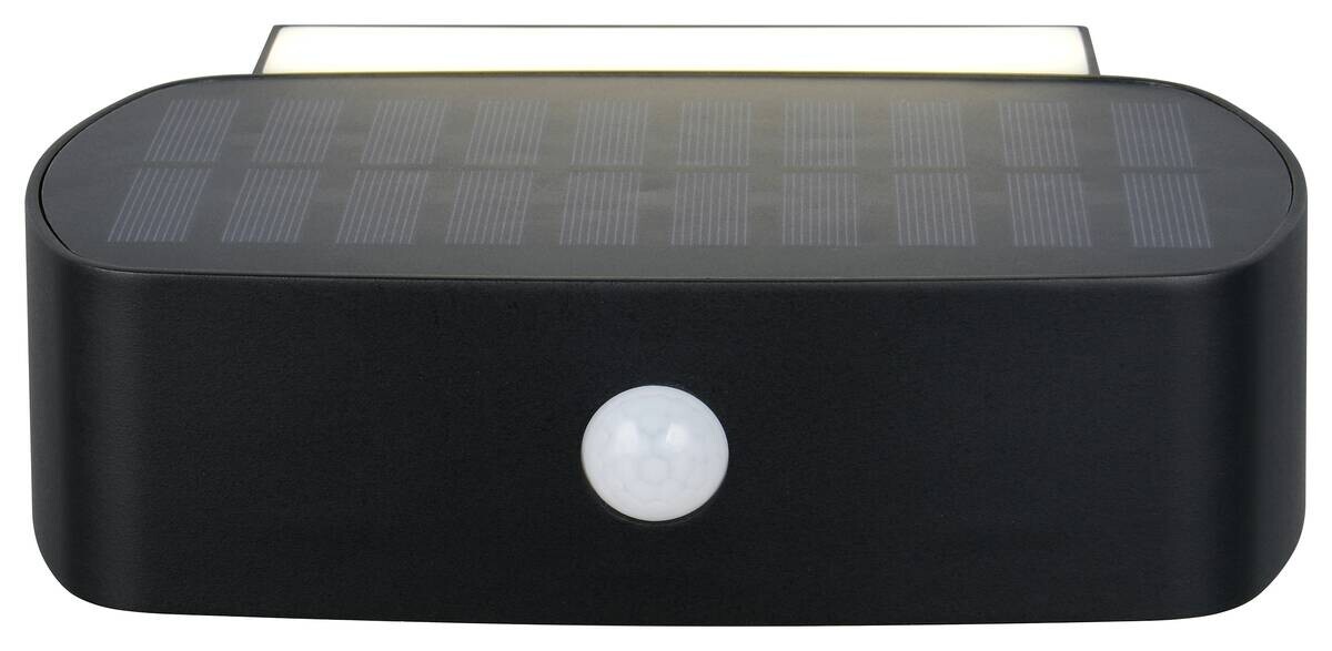 Solar-Außenwandleuchte schwarz B/H: ca. 21,5x6 cm