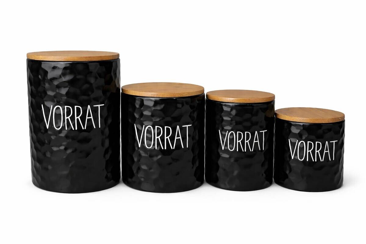 Vorratsdose schwarz Keramik