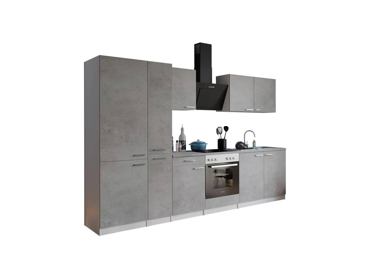 Respekta Küchenblock Malia Beton Optik B/H/T: ca. 300x200x60 cm