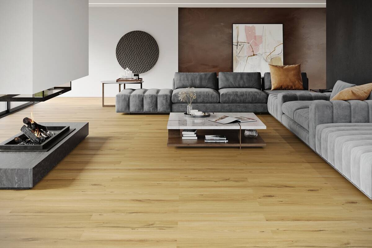 Click-Vinylboden Honey Oak 2,304 m² im Paket B/L: ca. 120x24 cm pro Paket