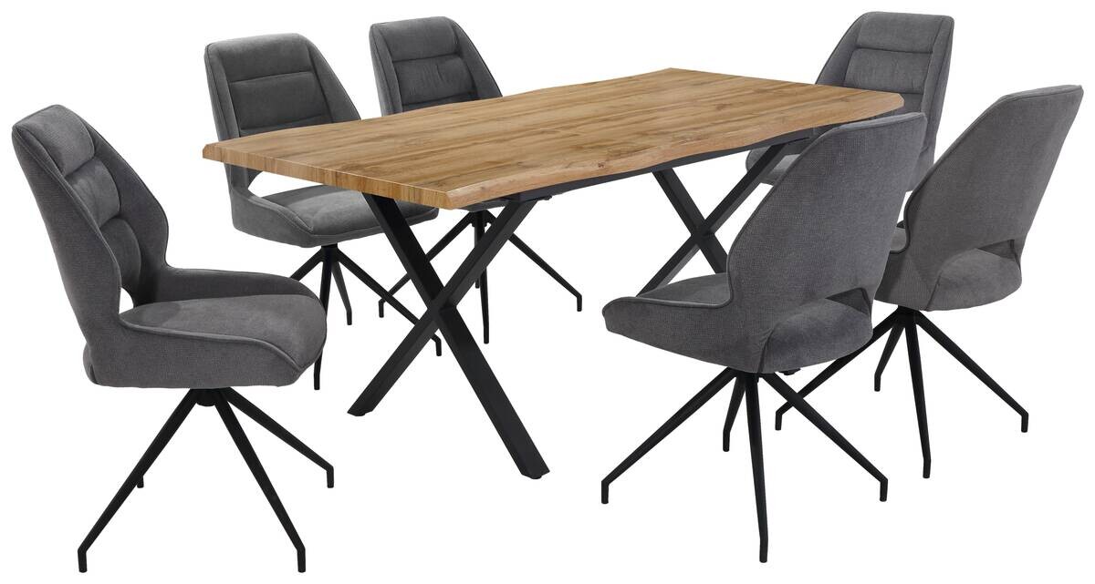 Stuhl dunkelgrau Microfaser B/H/T: ca. 51x93x62 cm