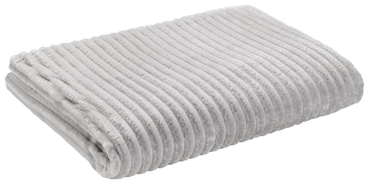 POCOline Flanelldecke silber 100% Polyester B/L: ca. 140x180 cm