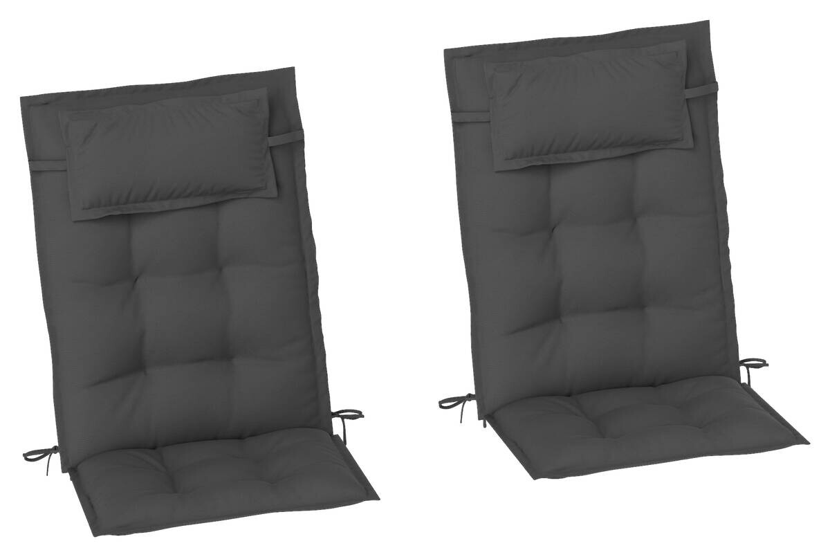 Outsunny Liegenauflage 2er Set dunkelgrau Polyester B/H/L: ca. 50x5x116 cm