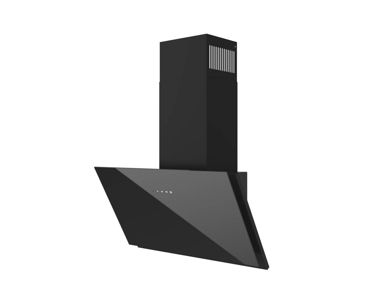 INTERPLAN Dunstabzugshaube Juno III Black 60 schwarz Schwarzglas B/H/T: ca. 60x65x34 cm