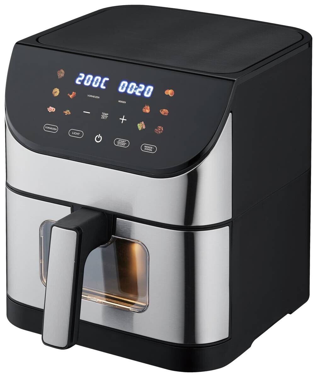 Heißluftfritteuse RA620DSV Edelstahl Metall B/H/T: ca. 28x35x34 cm ca. 6 l