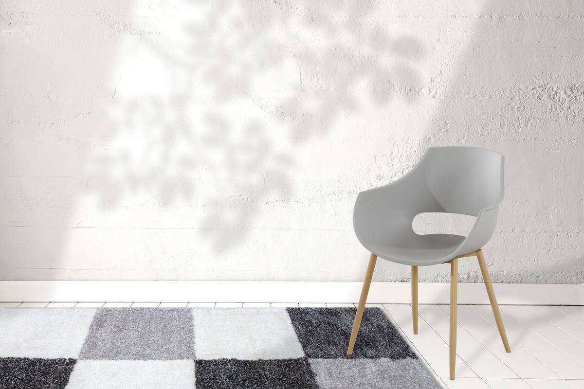 Stuhl Alice 100 2er grau Kunststoff B/H/T: ca. 59x85x58 cm