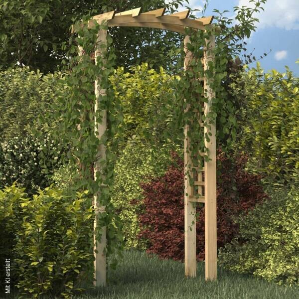 Gartenbogen braun B/H/T/L: ca. 60x220x60x110 cm