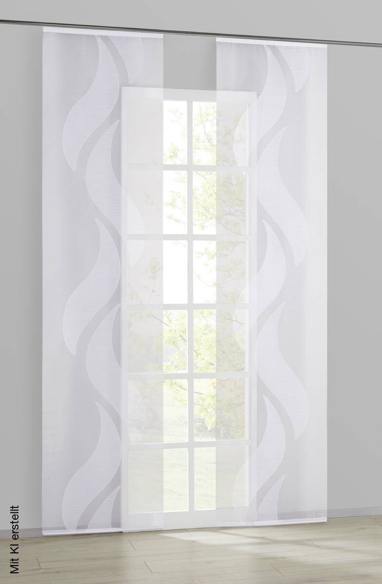 POCOline Schiebevorhang Flavio weiß B/L: ca. 60x245 cm