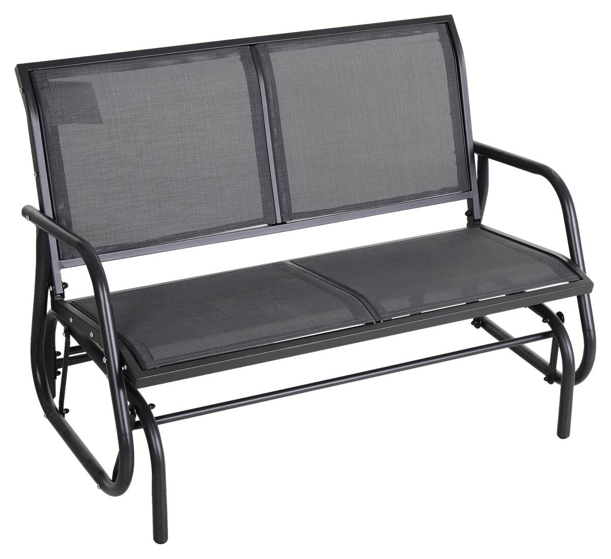 Outsunny Sitzbank grau Metall B/H/L: ca. 70x85x120 cm