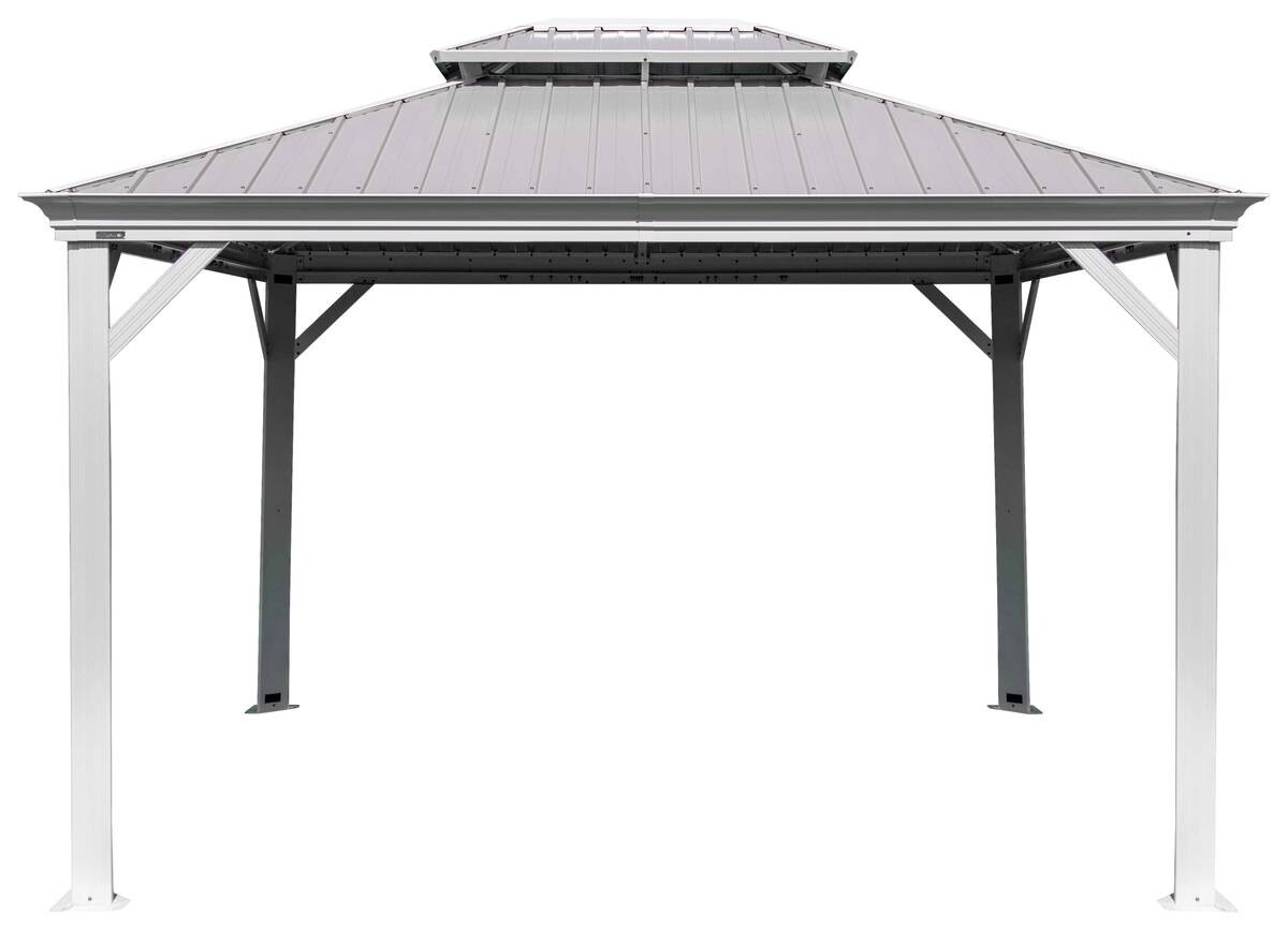 Sojag Pavillon Messina champagner Metall B/H/L: ca. 483x307x363 cm