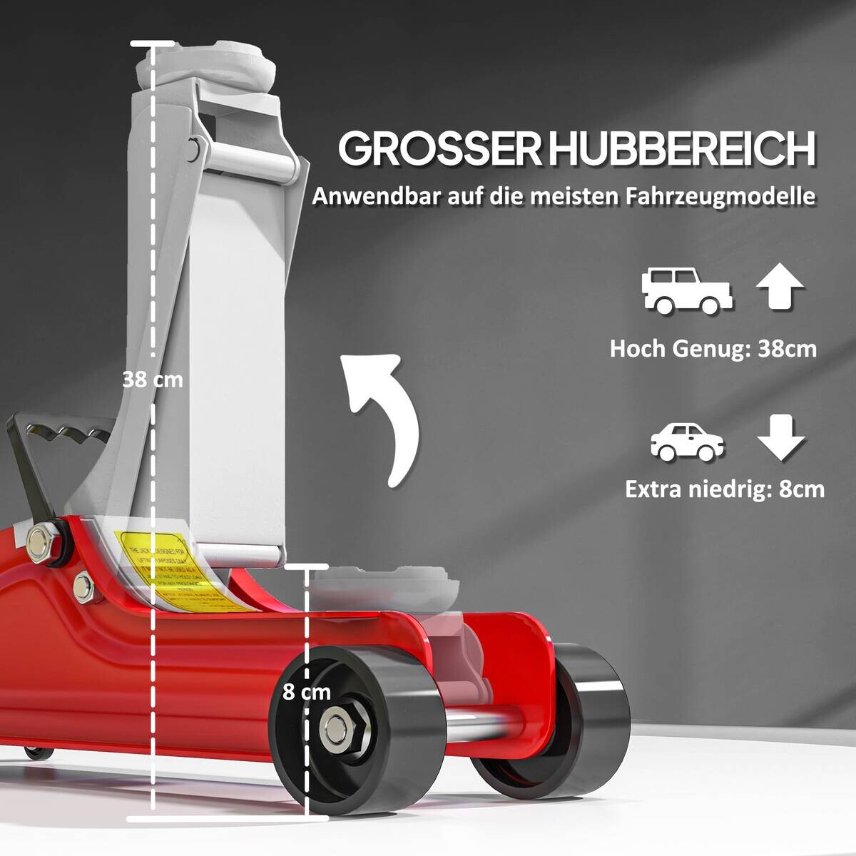 HOMCOM Wagenheber B/H/T/L: ca. 20x38x20x56 cm