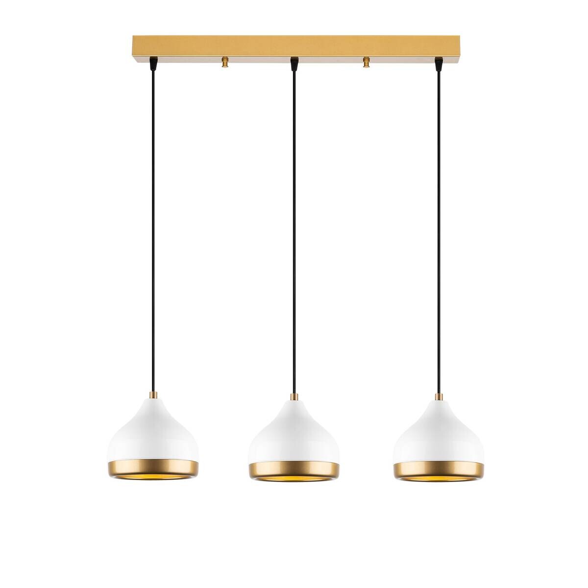 Opviq Pendelleuchte Yldo weiß B/H/T/L: ca. 67x111x17x67 cm E27 3 Brennstellen
