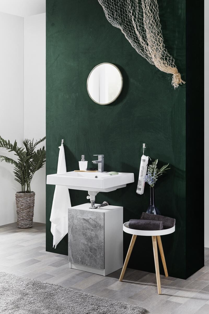 Waschbeckenunterschrank Solo 11 Beton Optik B/H/T: ca. 38x55x29 cm