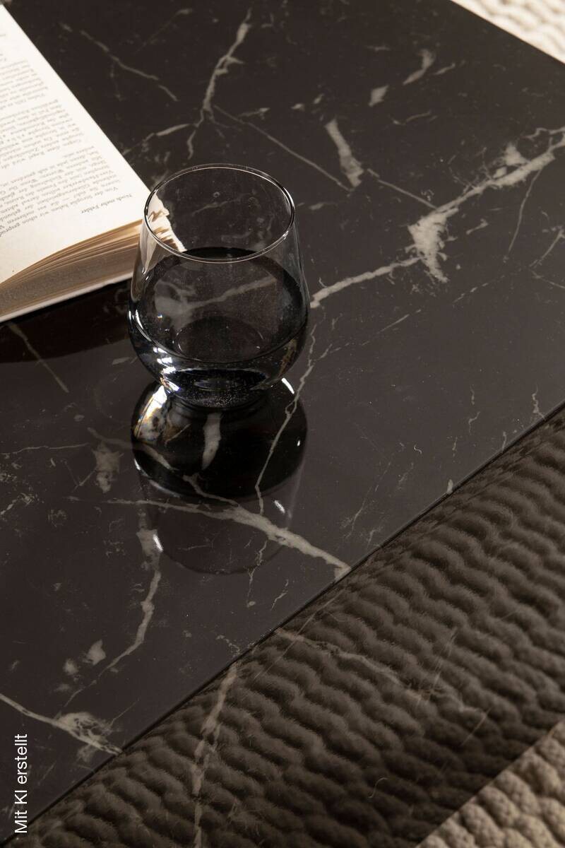 Couchtisch schwarz Marmor Optik B/H/T: ca. 60x35x60 cm