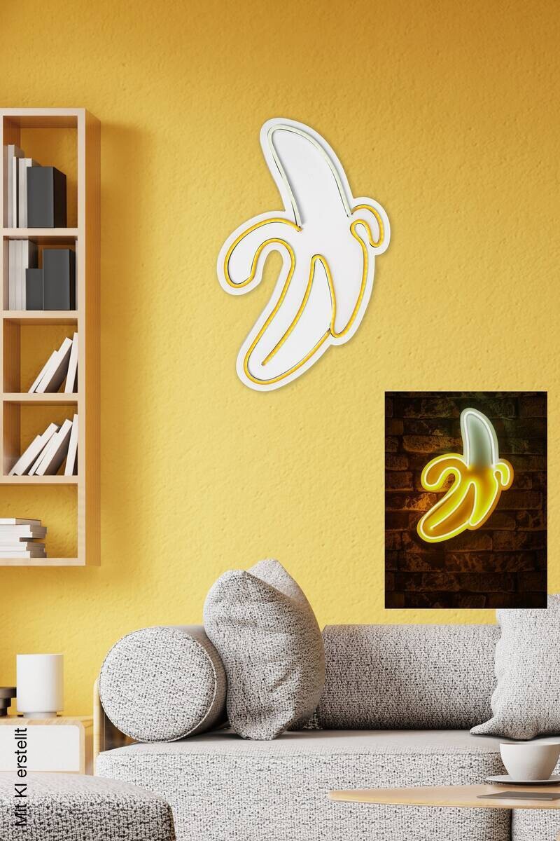 Opviq LED-Wandleuchte weiß gelb PVC B/H/T/L: ca. 30x40x3x30 cm