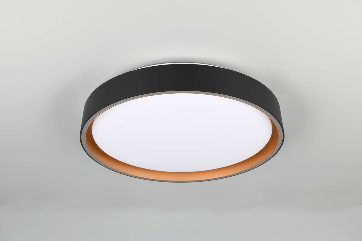 Reality LED-Deckenleuchte Felis gold schwarz Kunststoff H/D: ca. 7x40 cm