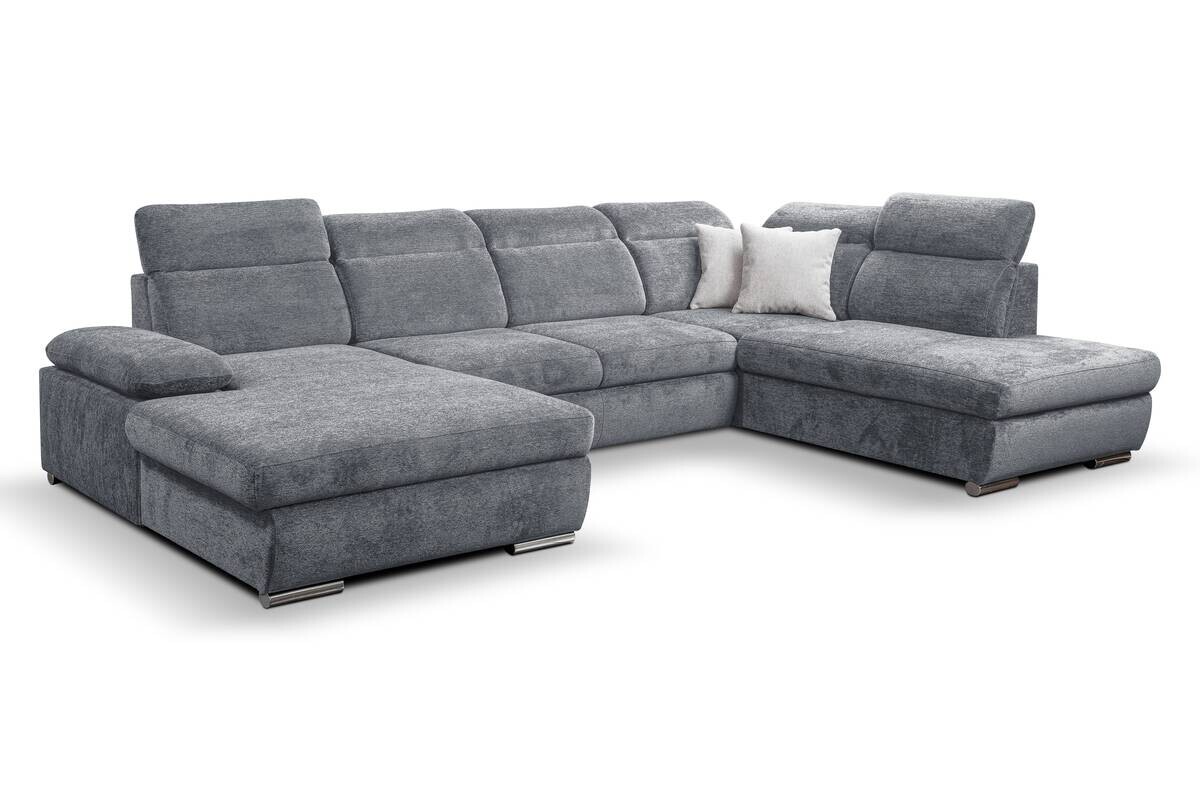 Wohnlandschaft Cordoba grau Webstoff B/H/T: ca. 359x105x232 cm