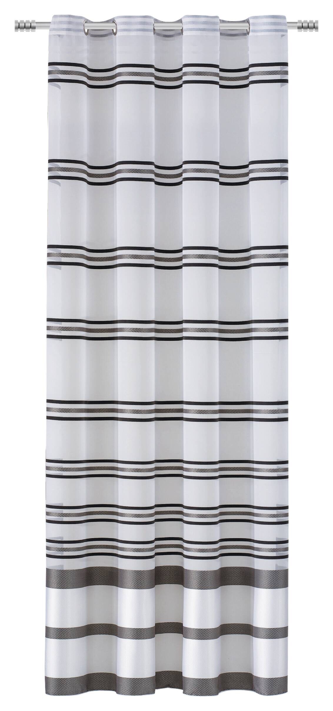 POCOline Ösenvorhang Chicago schwarz 100% Polyester B/L: ca. 150x245 cm