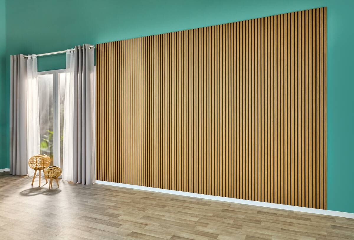 Wand- und Akustikpaneel braun L/B/H: ca. 244x60x1 cm pro Stück