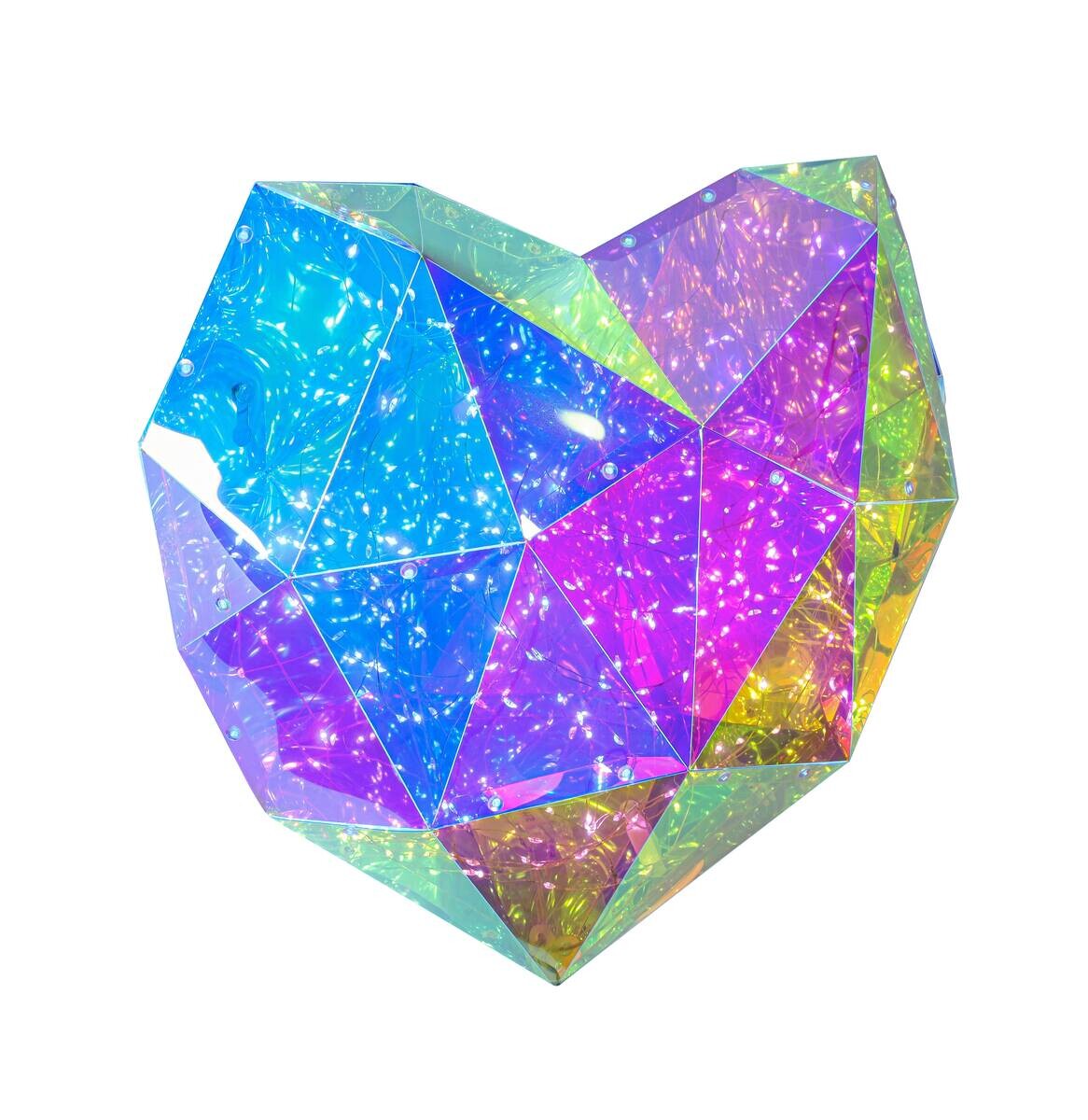 Nolo LED-Dekoleuchte Heart transparent B/H/T: ca. 45x9x38 cm