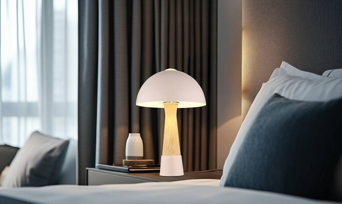 GLOBO Tischleuchte champagner Metall H/D: ca. 36,5x25 cm E27 1 Brennstellen