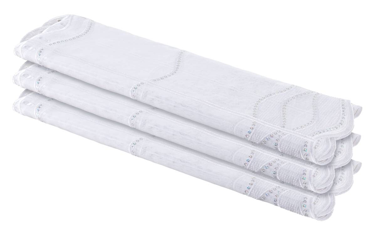 Scheibengardinen-Meterware Lucia weiß 100% Polyester H: ca. 60 cm