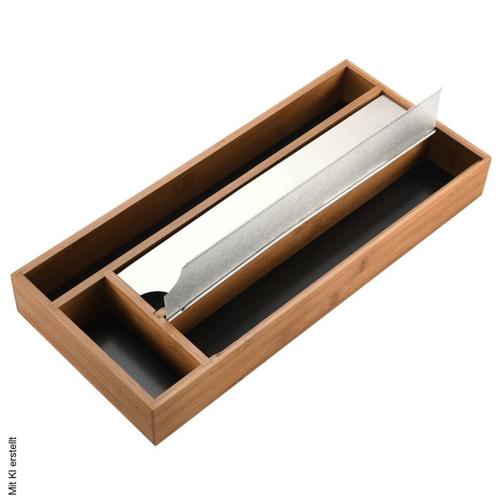 Kesper Folienspender braun Metall B/H/L: ca. 20,5x6x47 cm