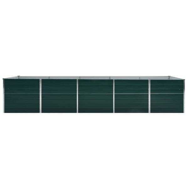 Garten-Hochbeet grün Stahl B/H/L: ca. 80x45x400 cm