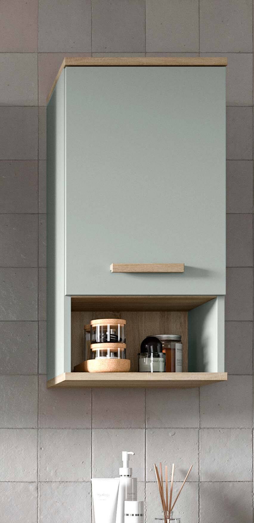 Hängeschrank STAR hellgrün Eiche hell Nachbildung B/H/T: ca. 34x68x28 cm