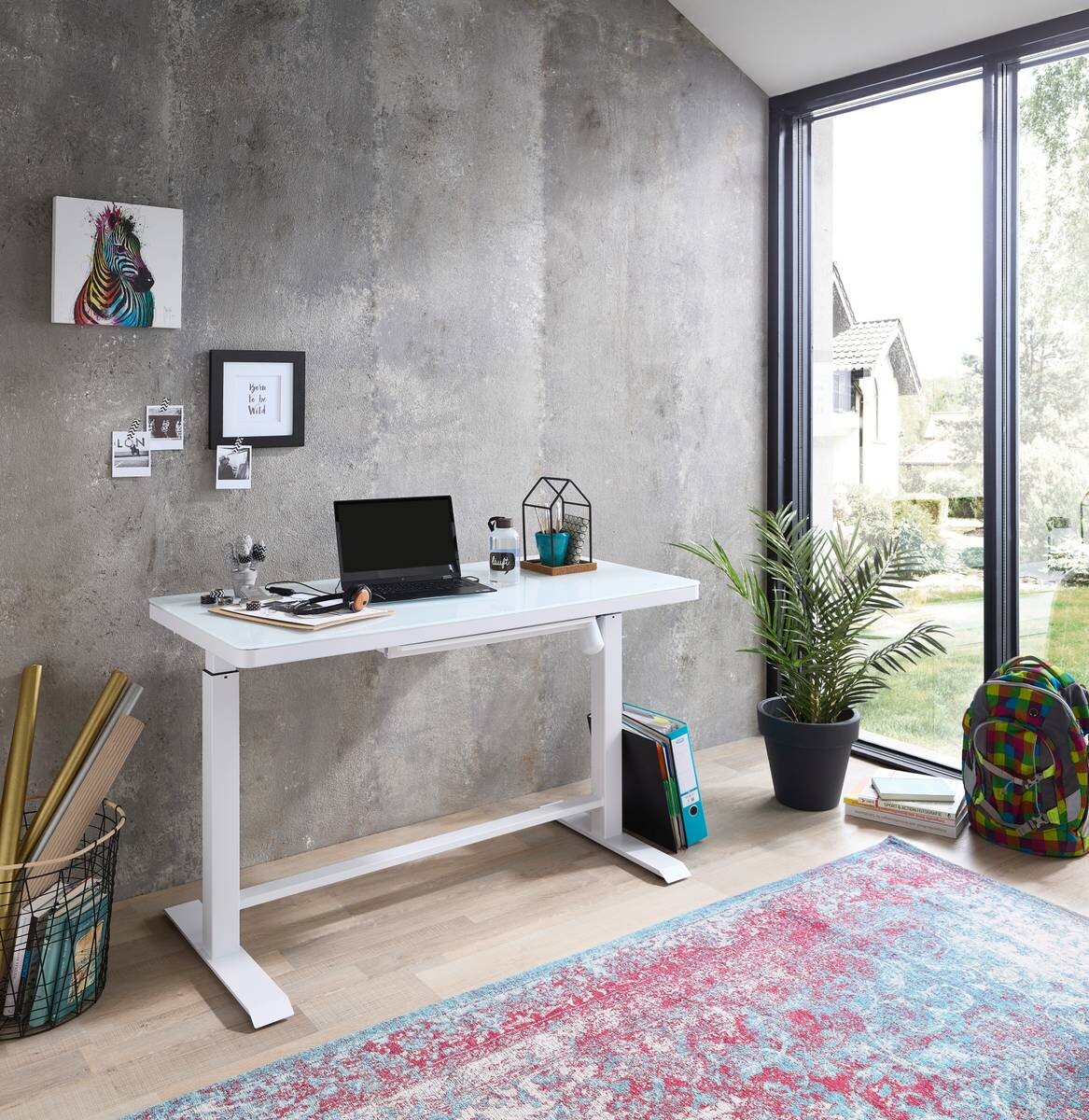 höhenverstellbarer Schreibtisch Lift4Home weiß B/H/T: ca. 120x72x60 cm