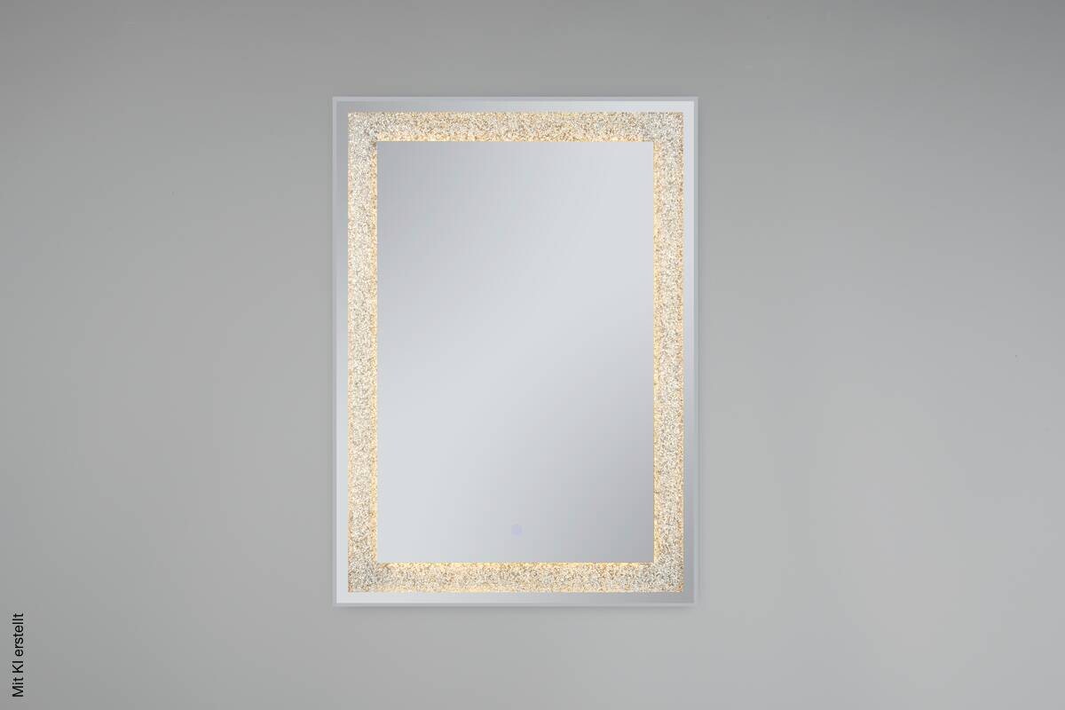 Mirrors & More LED-Spiegel Hermine glasklar B/H: ca. 50x70 cm
