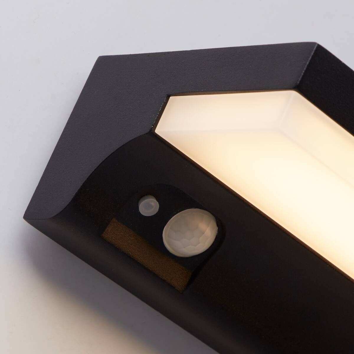 LED-Außenwandleuchte klar schwarz weiß B/H/T: ca. 16x6x11,8 cm