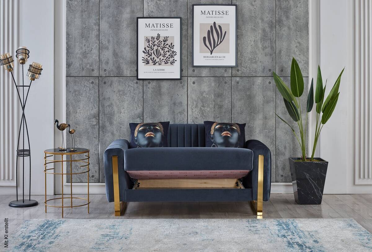 Sofa anthrazit Microfaser B/H/T: ca. 167x86x87 cm