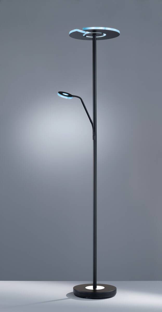 Fischer & Honsel Stehlampe 40318 Chrom schwarz Metall B/H/T: ca. 35x180x50 cm 1 Brennstellen