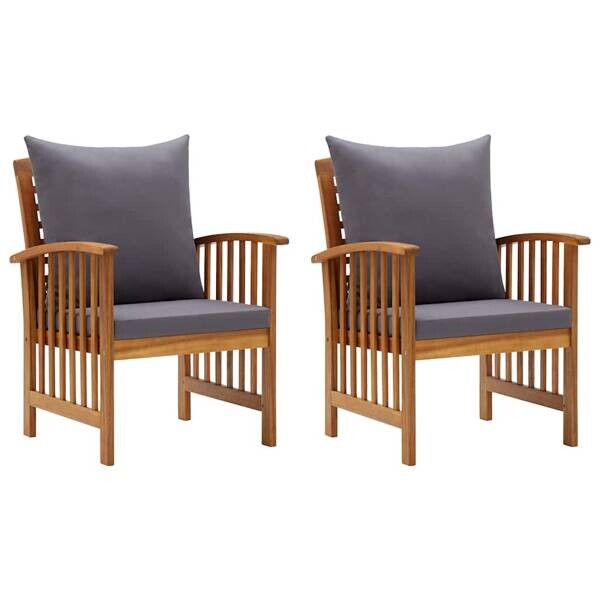 vidaXL Gartensessel grau Polyester B/H/L: ca. 67x83x59 cm