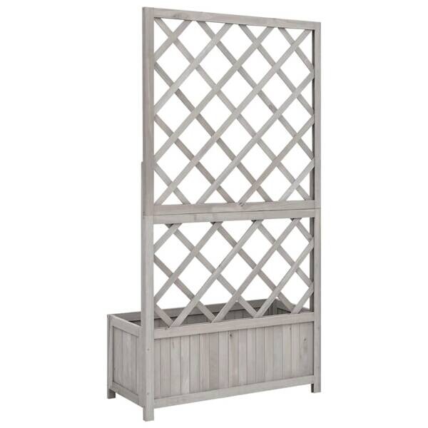 Gartenspalier grau Holz B/H/L: ca. 30x135x70 cm