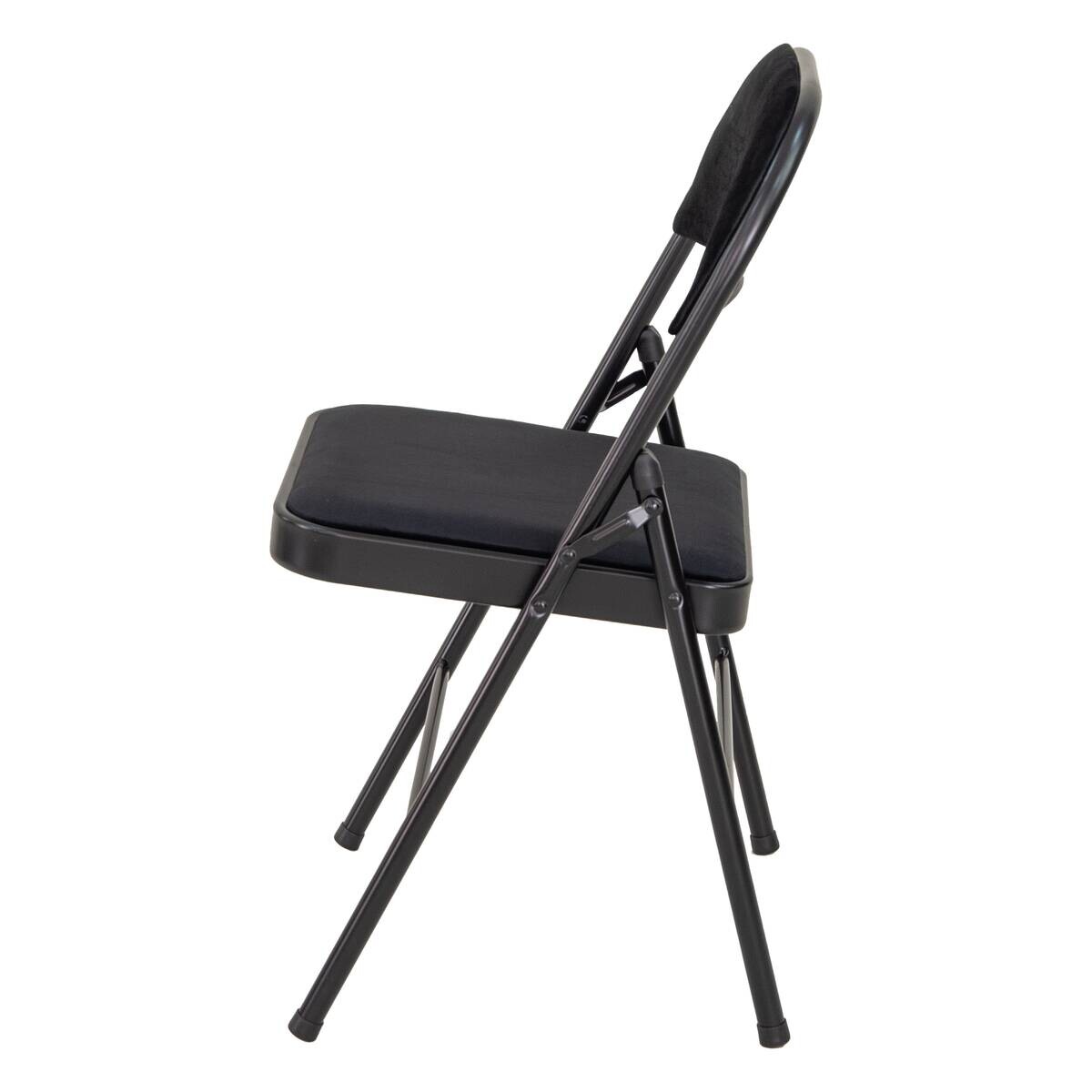Klappstuhl Sören schwarz Samtoptik B/H/T: ca. 46,5x79x47 cm